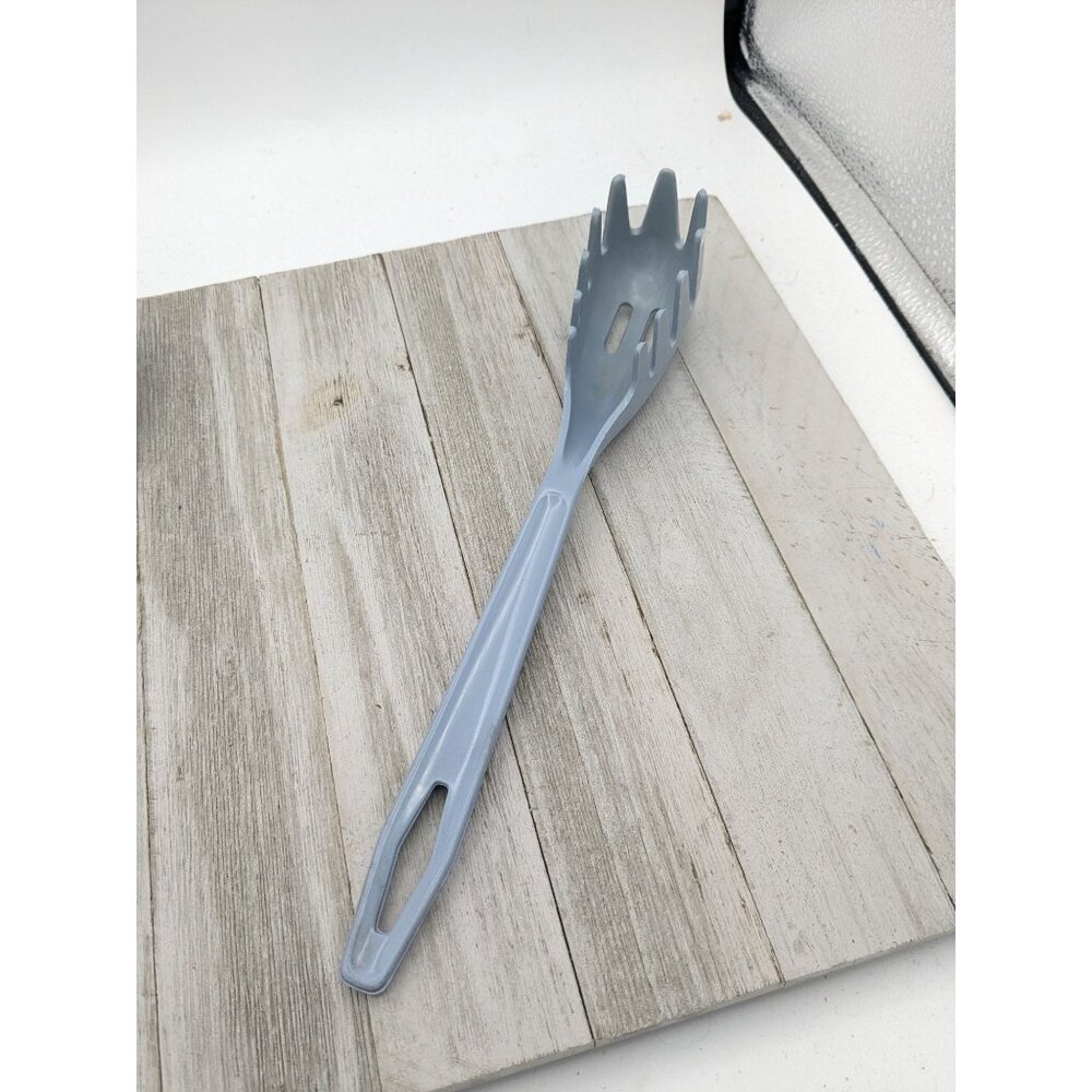 Vintage Country Blue Spaghetti #2 Pasta Fork 11 3/4" Fork Server Spoon Nylon